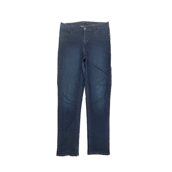 Lee Classic Fit Straight Leg Women's size 10 Dark Wash Blue Denim Jeans - Picture 1 of 4